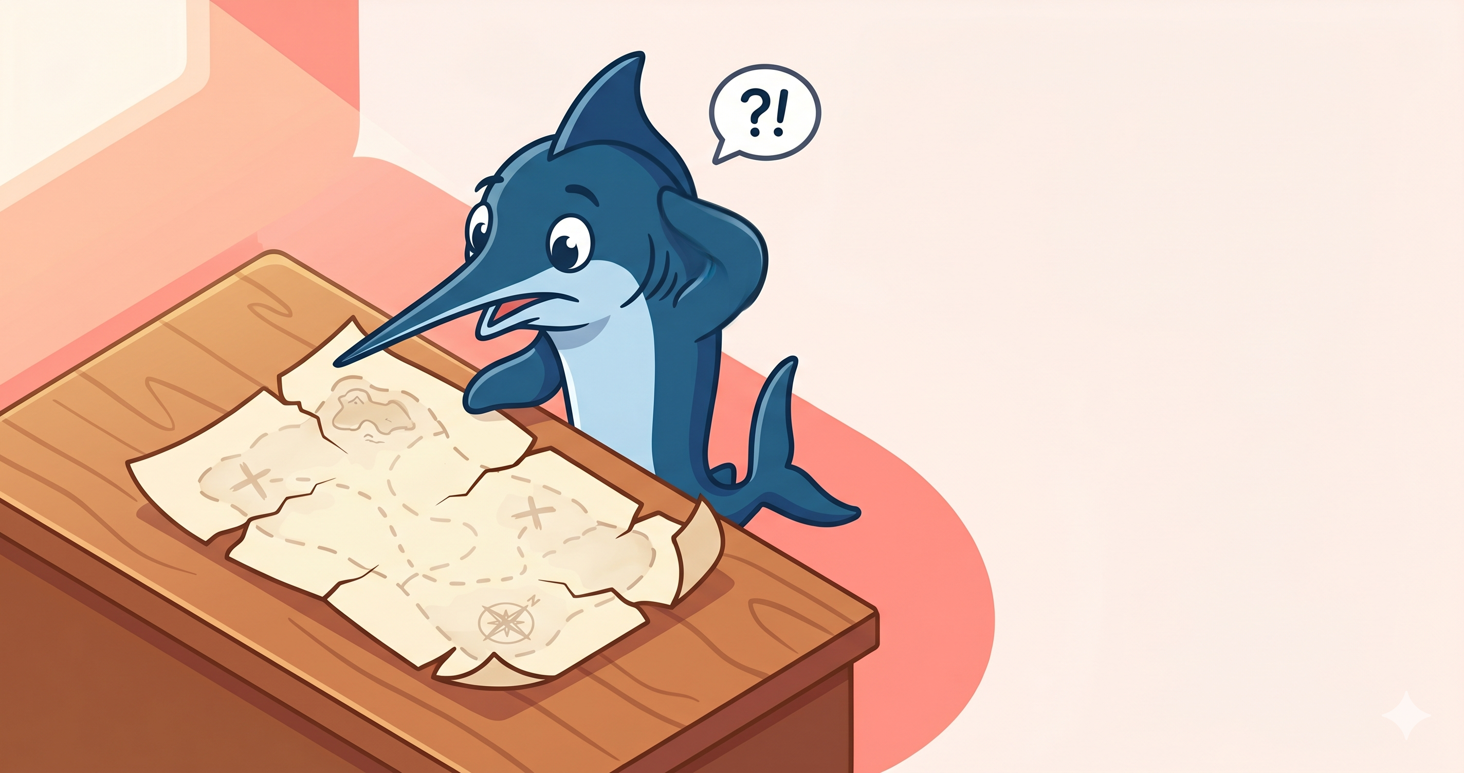 Marlin checks the map